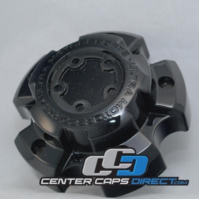 89-9855 Ultra Motorsports Wheels Center Caps Gloss Black