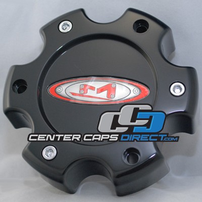845L140-2 and 845L140-2B gloss black with red Moto logo Moto Metal Wheels Center Caps