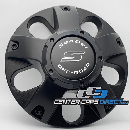 2 piece cap outside part number: 62912090F-2 and inside part number: 62912090F-2 S1050-S36-5-MATTE Sendel Wheels Center Cap